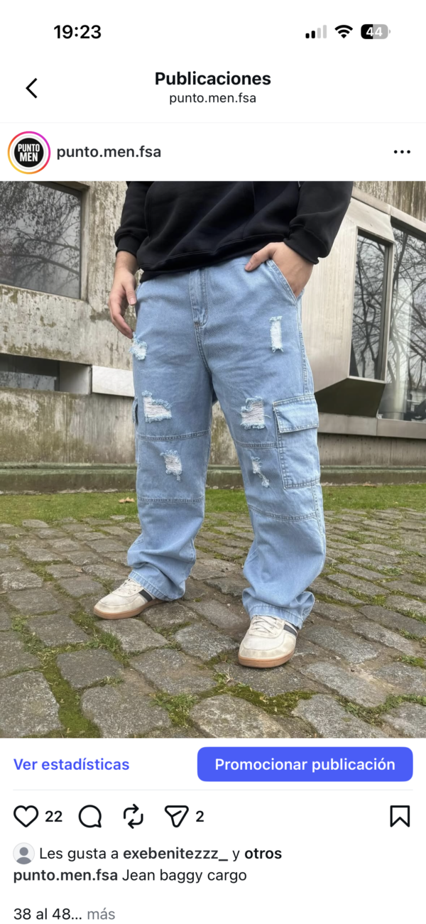 Jeans baggy cargo